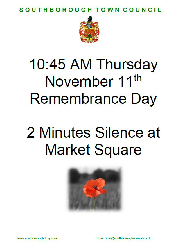 Remembrance Day Southborough Market Square – Thursday 11th November 2021