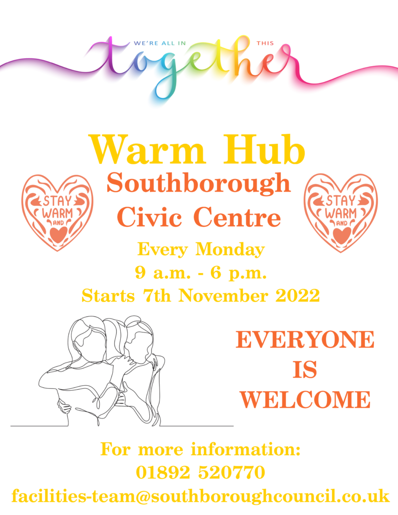 Warm Hub Poster 2022 - Southborough Civic Centre