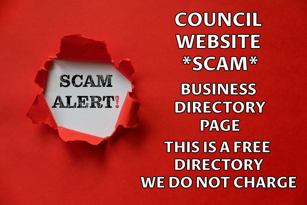 Council Website Scam Alert Text - Business Directory Pages