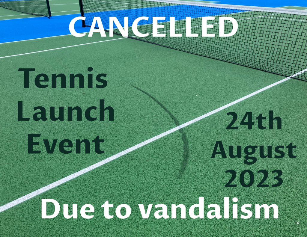 Tennis Launch Event Cancelled